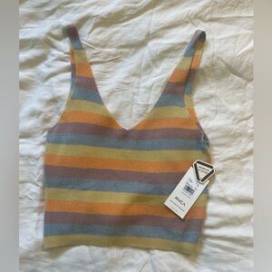 NWT RVCA Rainshadow Sweater Tank Top Multicolor Size XL